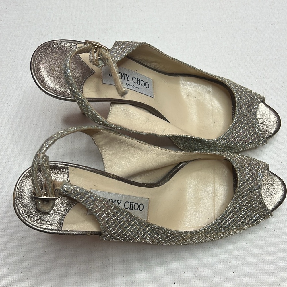 Jimmy Choo Glitter Accents Slingback Pumps Women's. Size 7 - Picture 6 of 6